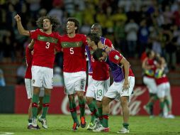Los jugadores de la Selección de Portugal celebran su pase a la final. AFP  /