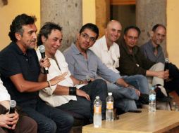 Paco Navarrete, Trino Camacho, Rodolfo “Ché” Bañuelos, Sergio Haro, JIS, Daniel Barreto y Moisés Silva el miércoles. E. BARRERA  /
