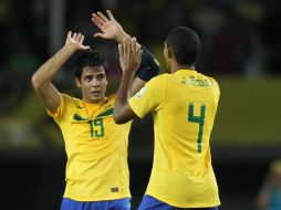 El jugador de la selección de Brasil Henrique celebra tras la victoria ante México el pasado miércoles. EFE  /