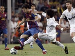 Barcelona y Real Madrid en el partido de la Supercopa España. EFE  /