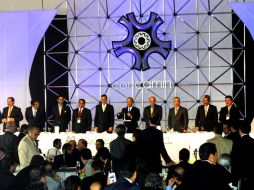 Reunión de los principales miembros de la Concamin, que propone una renovación en la producción mexicana. NTX  /