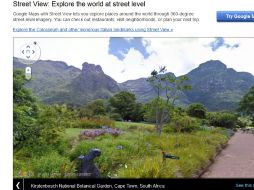 Street View ofrece visitas virtuales al 'Kirstenbosch National Botanical Garden'. ESPECIAL  /