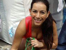 Claudia Lizaldi fue una de las figuras públicas que asistió al evento. NOTIMEX  /