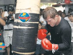 Saúl ''Canelo'' Álvarez hoy realizará un entrenamiento abierto a los medios de comunicación, en las montañas de California. MEXSPORT  /