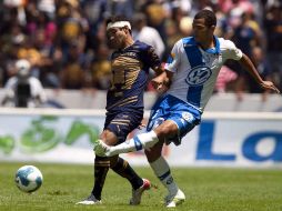 Pumas contra el equipo de Puebla durante la sexta jornada del Torneo apertura. AFP  /
