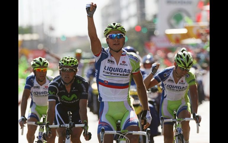 El ciclista eslovaco, Peter Sagan, conquista el tramo Úbeda y Córdoba, de 193 kilómetros. REUTERS  /