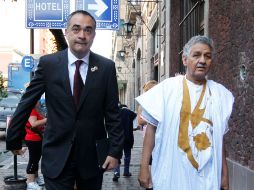 El diputado federal por Jalisco, Salvador Caro (izq), y Ahmed Mulay Ali, embajador de la república Árabe Saharaui. INFORMADOR  /