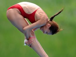 Paola Espinosa consiguió el bronce en Pekín 2008. MEXSPORT  /