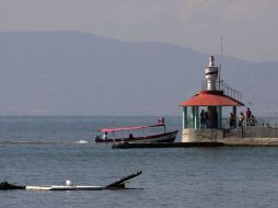 El lago de Chapala, registra siete centímetros de descenso en pleno temporal. ARCHIVO  /