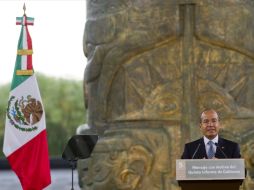 La primera parte de su discurso, Calderón la reservó para hablar sobre temas de seguridad nacional y crimen organizado. AFP  /