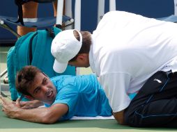 El tenista, Marcel Granollers, solicitó por primera vez la presencia del fisioterapeuta del torneo. AP  /