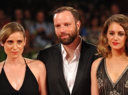 La actriz Ariane Labed, junto al director de la cinta Alpis, Yorgos Lanthimos. AFP  /