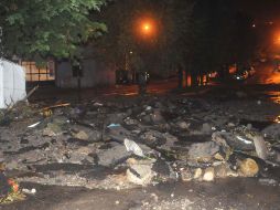 Una grieta en un riachuelo de aguas negras provocó inundaciones. EL UNIVERSAL  /