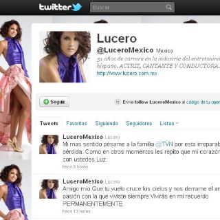 Lucero lamenta la muerte de animador chileno Felipe Camiroaga