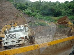 Derrumbe en la Autopista del Sol en el tramo Chilpancingo-Acapulco. NOTIMEX  /