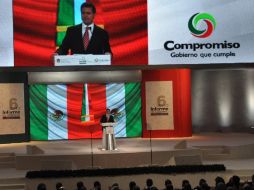 Con un amplio despliegue de seguridad, Enrique Peña Nieto ofreció mensaje con motivo de su último informe de gobierno. NOTIMEX  /