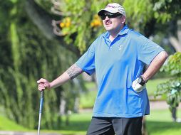 Más de 100 golfistas participaron en el Guadalajara Country Club. En la imagen, Pepe Aguilar. S. NÚÑEZ  /