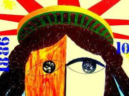 Es una pintura basada en la Estatua de la Libertad con una mirada muy triste. ESPECIAL  /