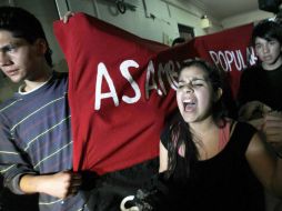 La manifestación del jueves exige una educación de calidad y gratuita, desde hace tres meses. ARCHIVO  /