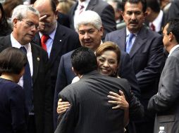 Josefina Vázquez Mota se despide de sus compañeros en San Lázaro. Va por la candidatura presidencial del PAN. EL UNIVERSAL  /