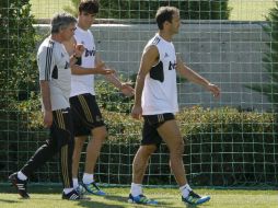 El Real Madrid durante sus entrenamientos en Valdebebas. EFE  /