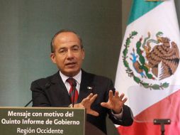 De visita en Guadalajara, Felipe Calderón expresó sus condolencias por la ejecución del político Javier García Morales. S. NÚÑEZ  /