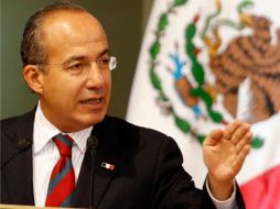 Calderón afirmó que el tema de seguridad en su administración, la seguridad será el 'reto' más desafiante. NOTIMEX  /