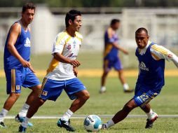 El jugador David Toledo de Tigres, durante una sesion de entrenamiento en Monterrey. MEXSPORT  /