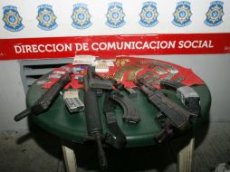 Las autoridades tapatías decomisaron arsenal de alto calibre. O. RUVALCABA  /