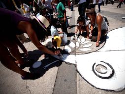 La expresión artística formó parte de la protesta en la capital guerrerense, a donde llegó el movimiento deJavier Sicilia. EL UNIVERSAL  /