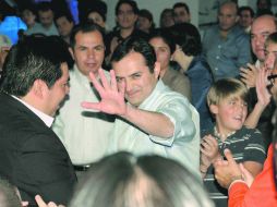 Ernesto Cordero fue cobijado por figuras panistas durante uno de sus primeros actos encaminados a obtener la candidatura. NTX  /