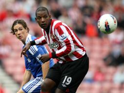 Fernando Torres durante el partido contra Sunderland de la 'Premier'. AP  /