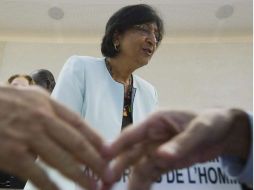 Navi Pillay cifró en dos mil 600 las muertes ocasionadas durante las protestas que iniciaron en marzo pasado. EFE  /