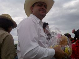 Lebarón se incorpora a la Caravana de Paz en Tehuantepec, donde se realizó un rápido encuentro con Sicilia. A. GUILLÉN  /