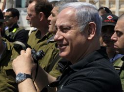 Netanyahu dijo que la frontera entre Israel y Egipto es una frontera de paz y para que continúe, debe haber seguridad. EFE  /