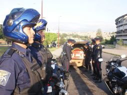 El homenaje a José Luis Hernández Peña fue en las instalaciones de la Base Central de la Policía de Guadalajara. ESPECIAL  /