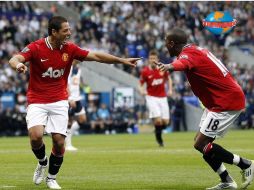 Javier 'Chicharito' Hernández durante el partido contra Bolton. REUTERS  /