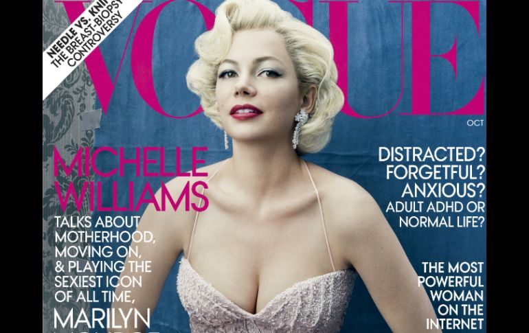 William protagoniza un filme sobre Monroe y posa como la diva para Vogue. AP  /