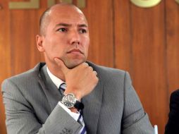 Alejandro Cárdenas, durante una conferenrencia de prensa en el Comite Olimpico Mexicano de la ciudad de Mexico. MEXSPORT  /