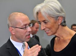 El pronóstico de Christine Lagarde sobre la recesión es sombrío. AFP  /