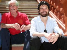 Lavat (i) tuvo también una participación especial en el filme más reciente de Girault (d), ''Ella y el candidato''. EL UNIVERSAL  /