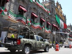 El ejército mexicano monta un operativo de seguridad en Puebla para resguardar a los asistentes de las fiestas patrias. NOTIMEX  /