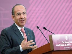 'Necesitamos una democracia efectiva, donde se presente resultados a los ciudadanos', señaló Calderón. ESPECIAL  /
