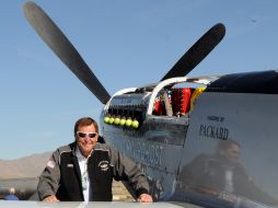 Jimmy Leeward, piloto de la avioneta P-51 Mustang que se estrelló en el área de palcos. AP  /
