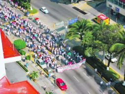 Los maestros exigían medidas de seguridad para regresar a las aulas, debido a amenazas por parte del crimen organizado. EL UNIVERSAL  /