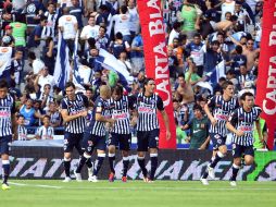 Monterrey celebra gol ante el Cruz Azul en jornada nueve. EFE  /
