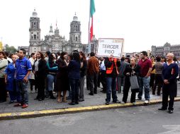 El Zócalo de la Ciudad de México fue uno de los puntos de reunión tras el macrosimulacro en la capital del país. NTX  /
