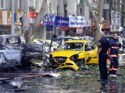 El atentado se realizó en un área comercial muy concurrida. EFE  /