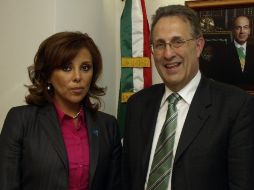 Marisela Morales se reunió con el embajador de EU en México, Anthony Wayne. NOTIMEX  /