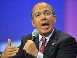 El Presidente Felipe Calderón se unió hoy a la alianza de Gobiernos Abiertos, iniciativa fundada por México y siete países más. AFP  /